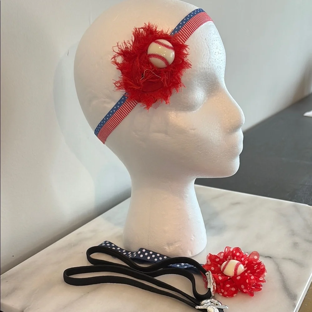 Red and Blue Hair Accessories with Patriotic Flair